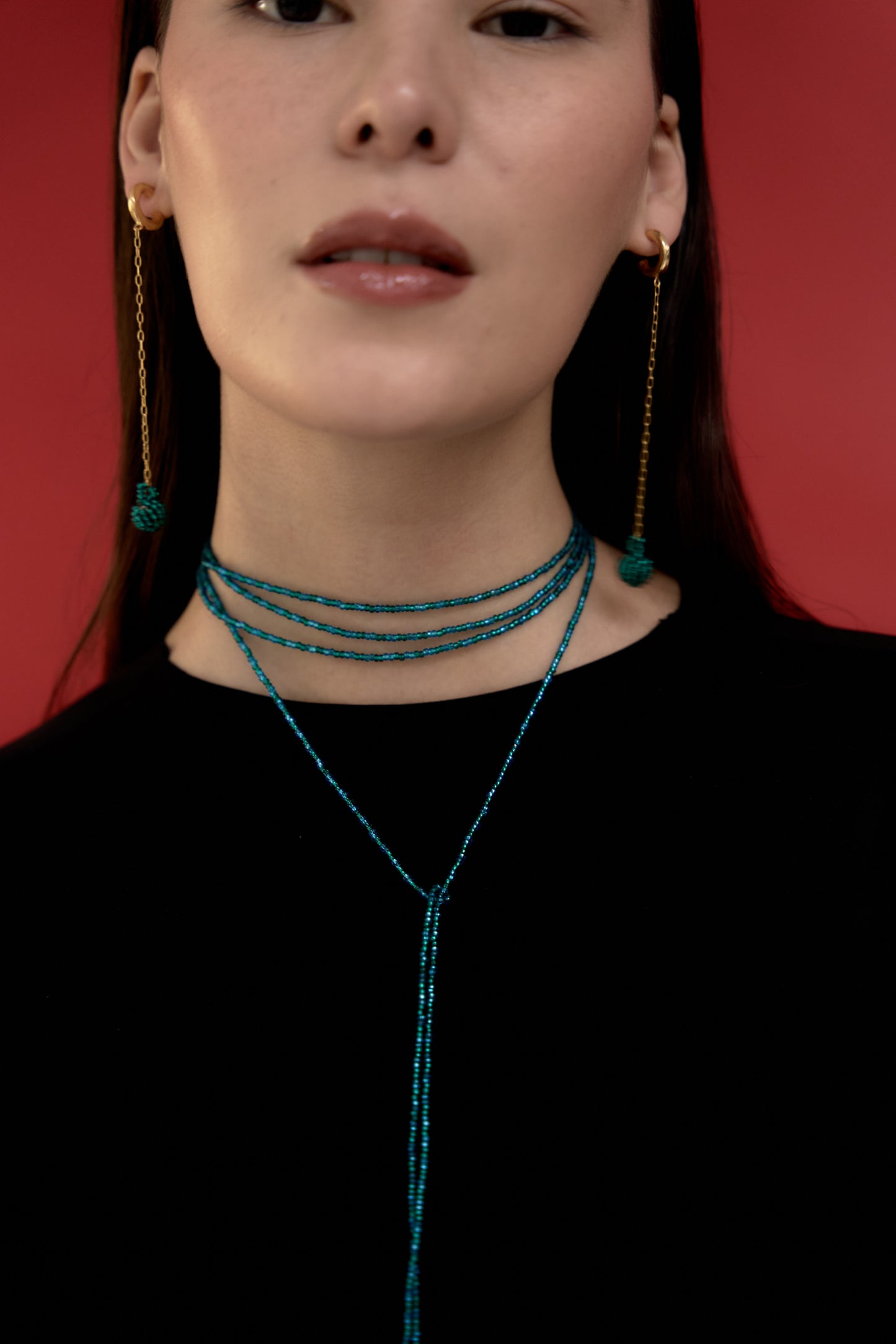 Turquoise Uma Hoops