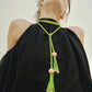 Amara Necklace in Green & Soft Pink