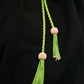 Amara Necklace in Green & Soft Pink