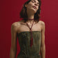 Amara Necklace in Beige & Wine