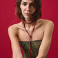 Amara Necklace in Beige & Wine