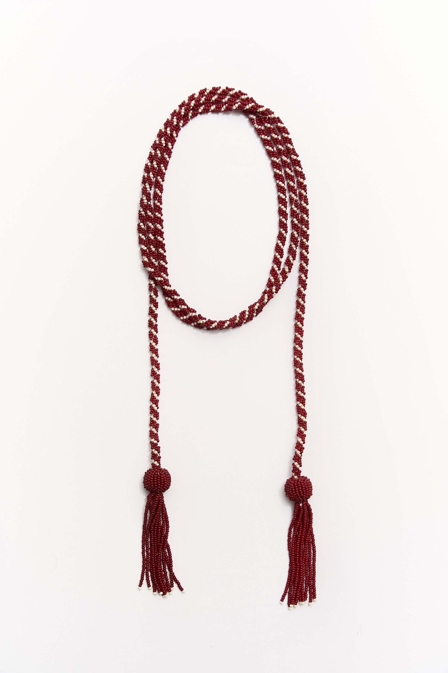 Amara Necklace in Beige & Wine