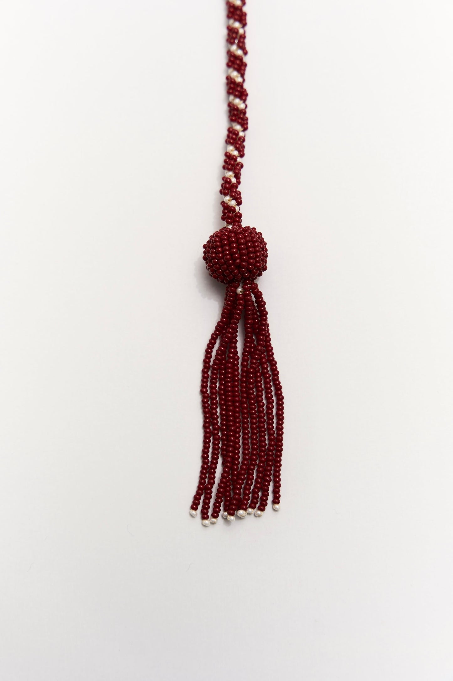 Amara Necklace in Beige & Wine